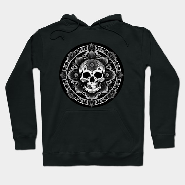 Flower Skull Hoodie by Xie